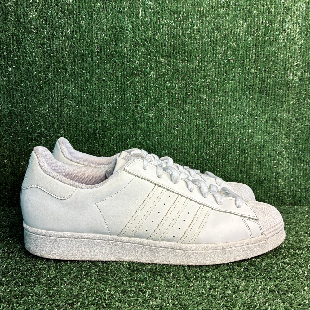 Adidas Superstar Shell Toe EG4960 Leather Classic Sneakers White Mens Size 13